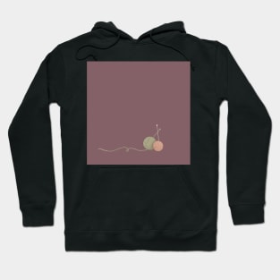 Cozy Autumn Knitting Illustration Hoodie